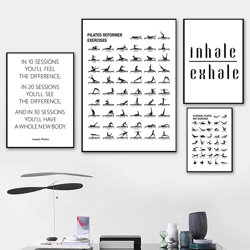 Sustainable Living Guide - Affiche de tableau d'entraînement de Pilates,