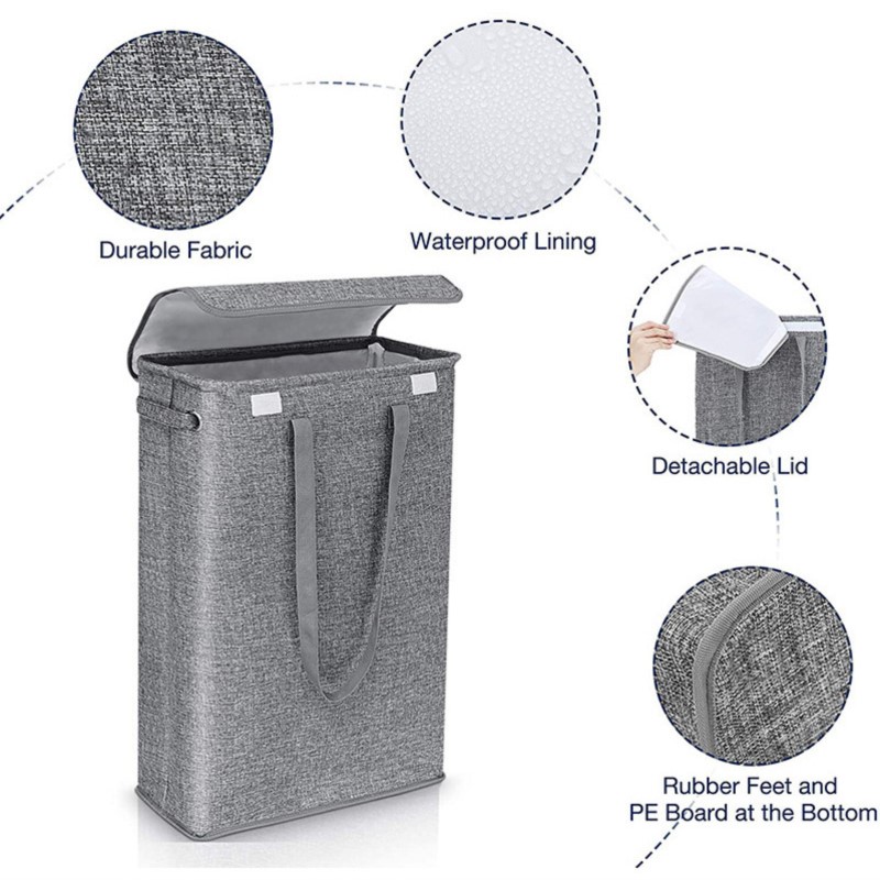 Panier à linge en coton et lin - Laundry Strip Eco avis et prix